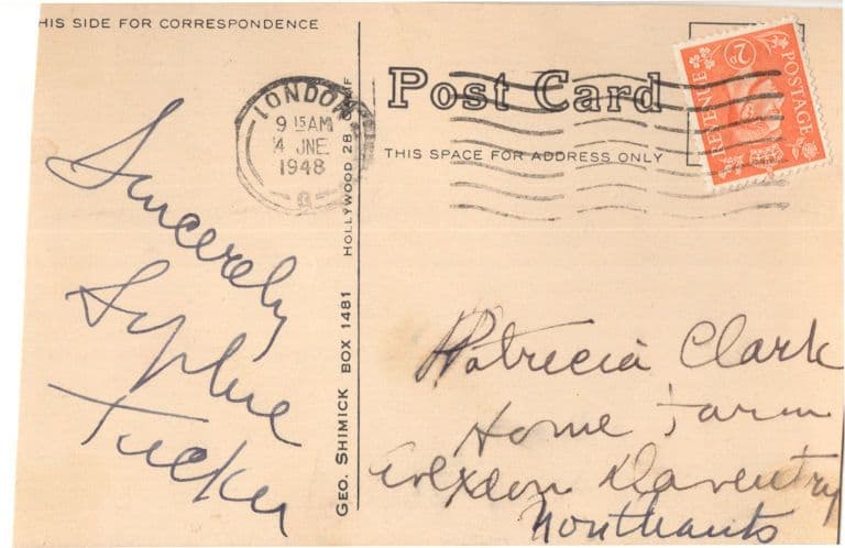 Sophie Tucker Antique Hand Signed Postcard Please Read