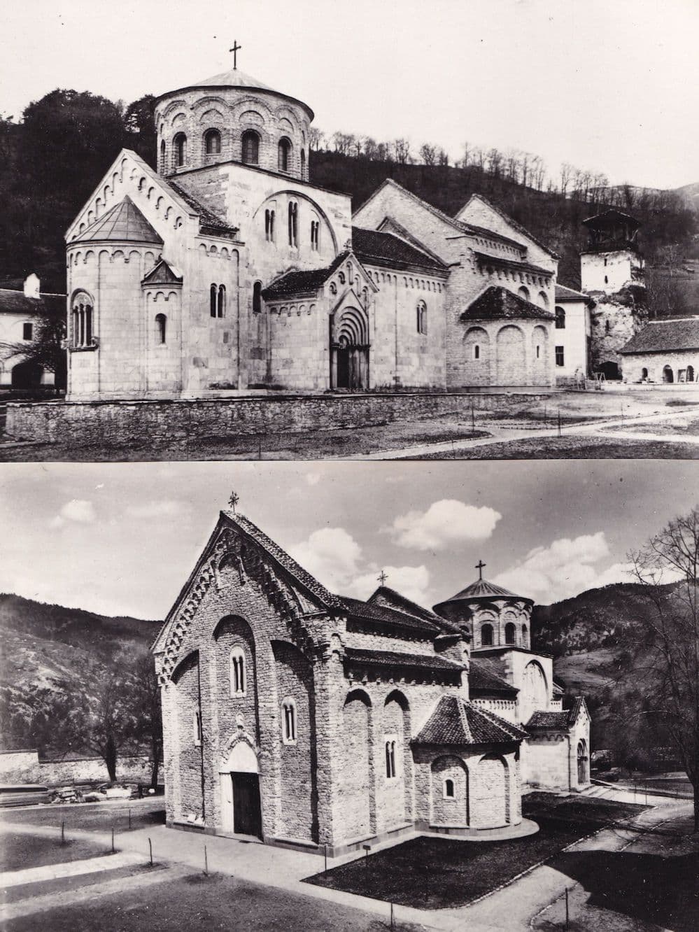 Sopocani Monastery Serbia Apostle Jean Mosaic 2x RPC Postcard s