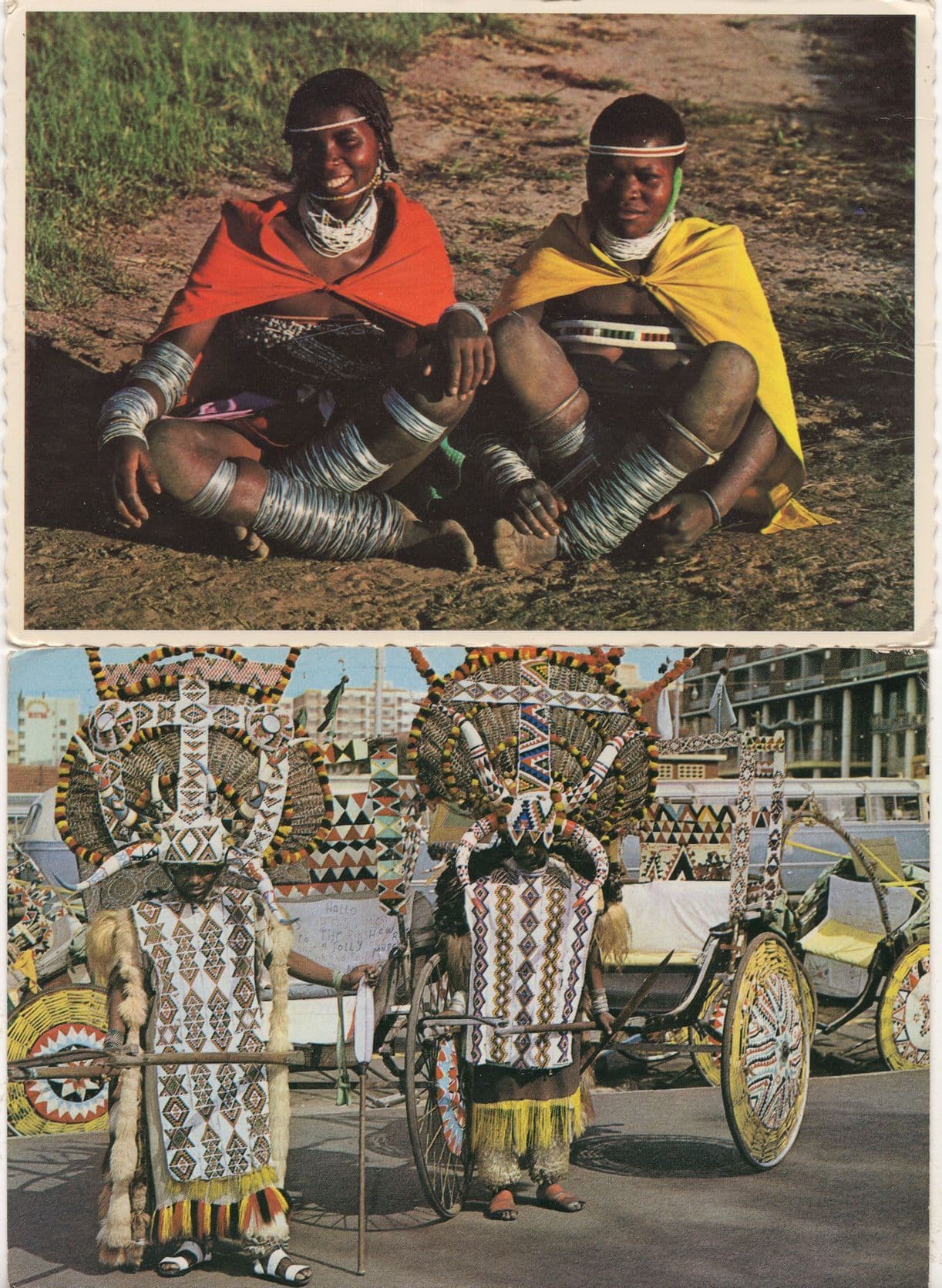 South African Girls Silver Bangles on Foot Jewellery 1960s Postcard