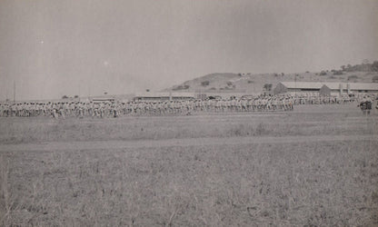 South African Soldier At Military Camp Transvaal Pipe Band Signed Real Photo War Postcard