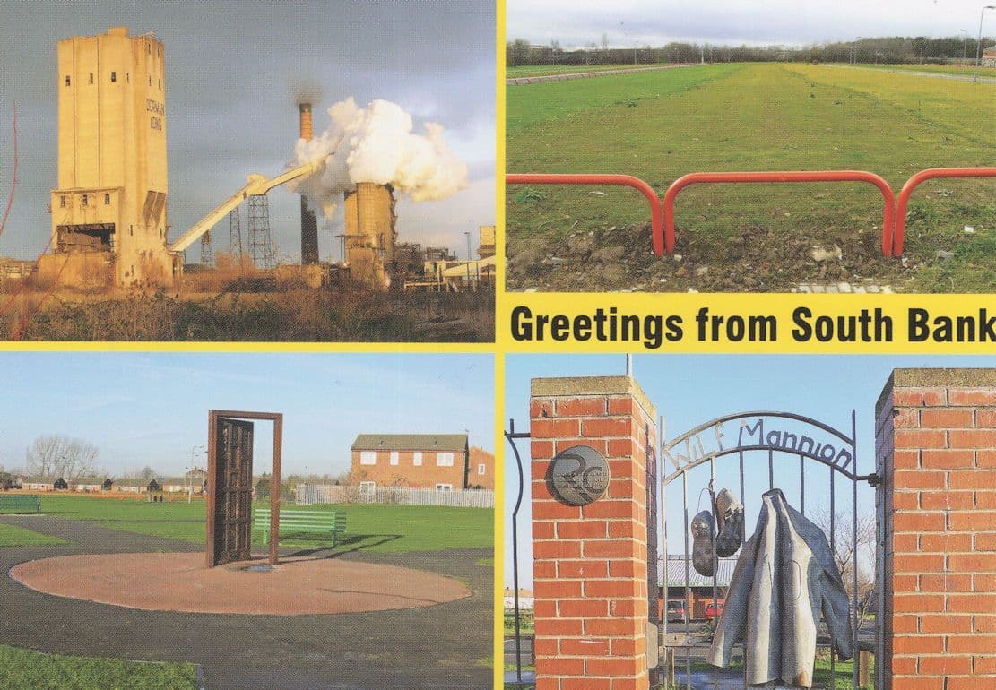 South Bank London Industry Door On Green Builders Comic Postcard