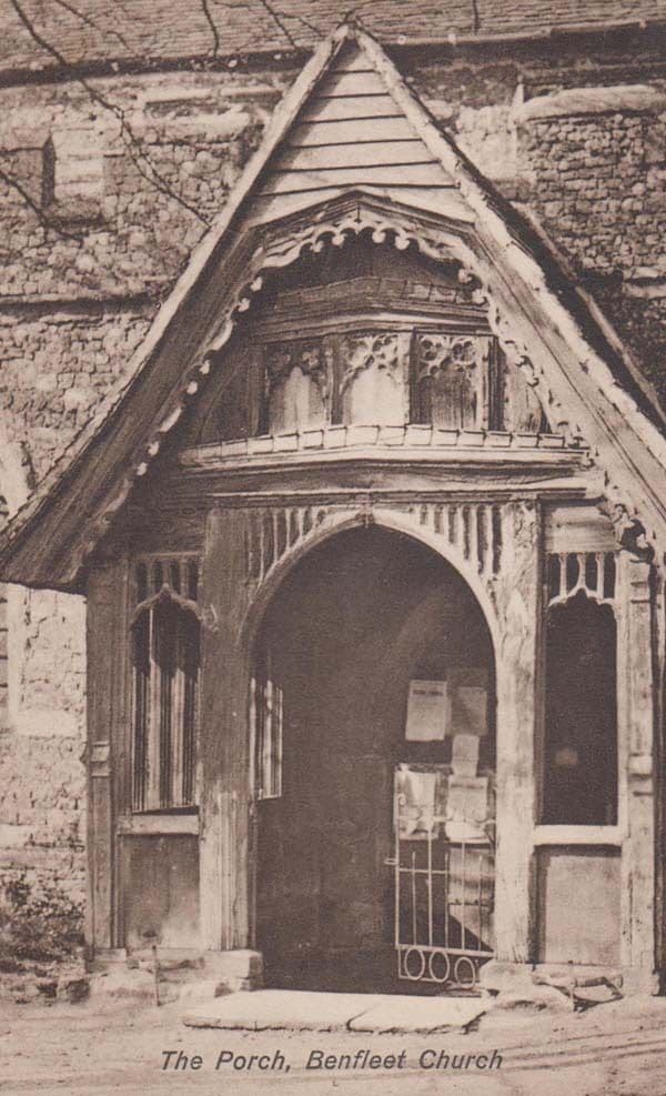 South Benfleet Essex Lychgate Church Entrance Porch Mint Postcard