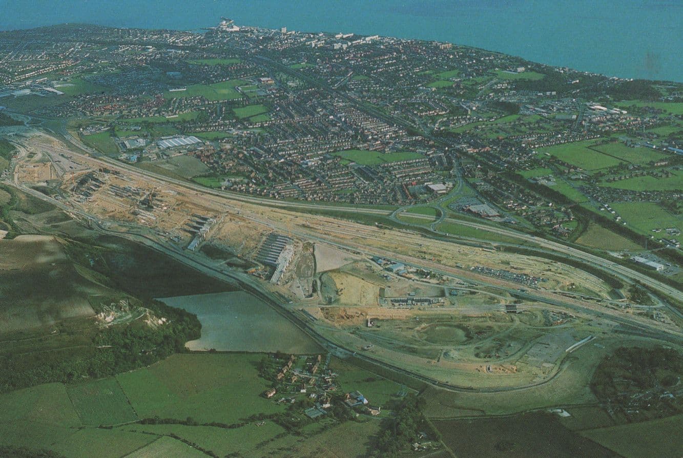 South View Of Folkestone Terminal Kent Euro Channel Tunnel Postcard