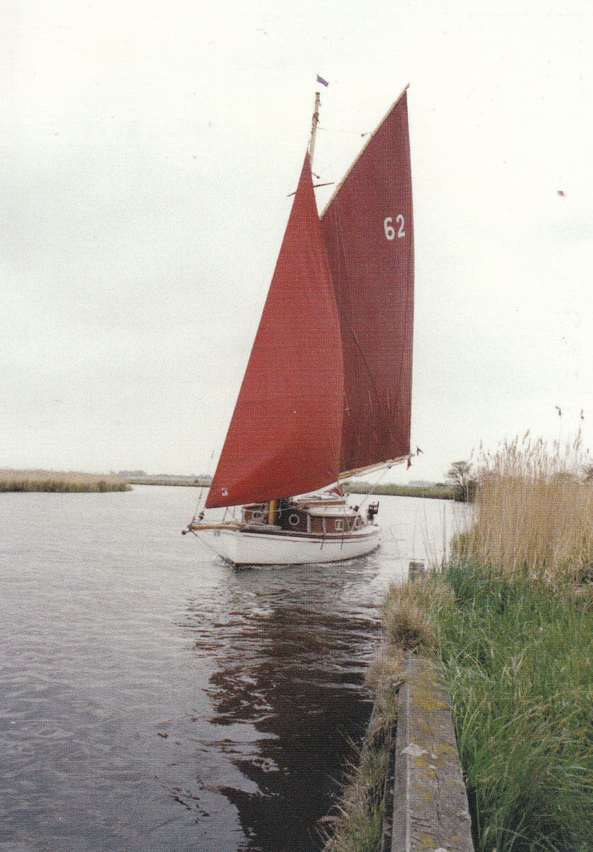 South Walsham Boat Norfolk Limited Edition Postcard