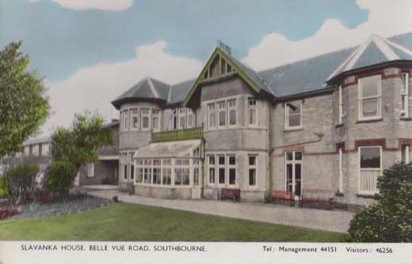 Southbourne Slavanka House Belle Vue Road Bouremouth Dorset Postcard