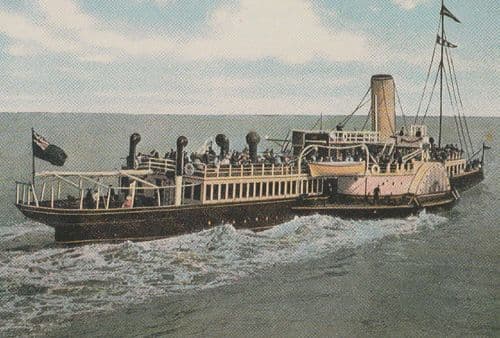 Southend On Sea Belle Victorian Paddlesteamer Boat Ship Essex  Postcard