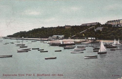 Southend On Sea Boat Ship Antique WW1 Wartime 1914 Shipping Postcard