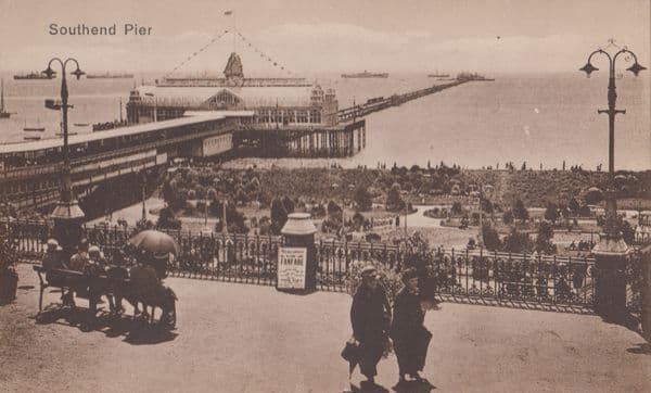 Southend Pier Winter Gardens Ballroom Dancing Music Brass Band Poster Postcard