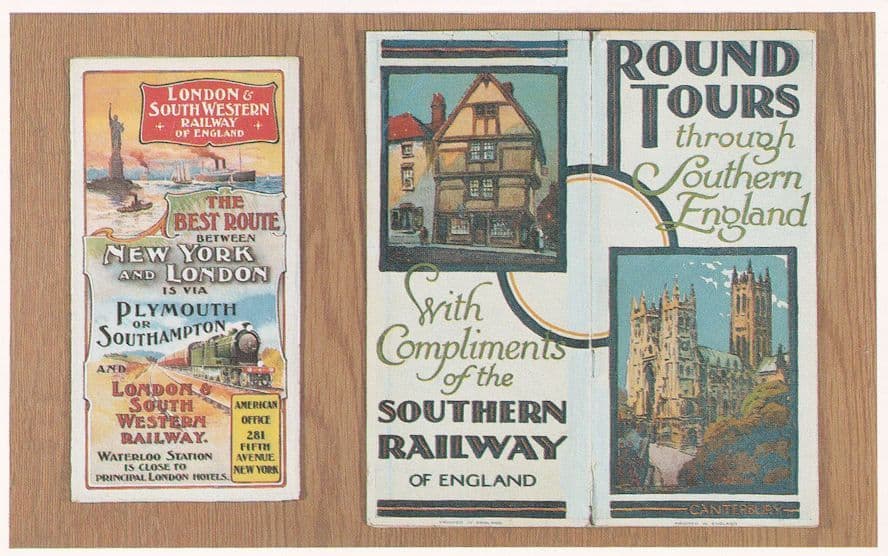 Southern Railways Round Tours Of England Advertising Postcard