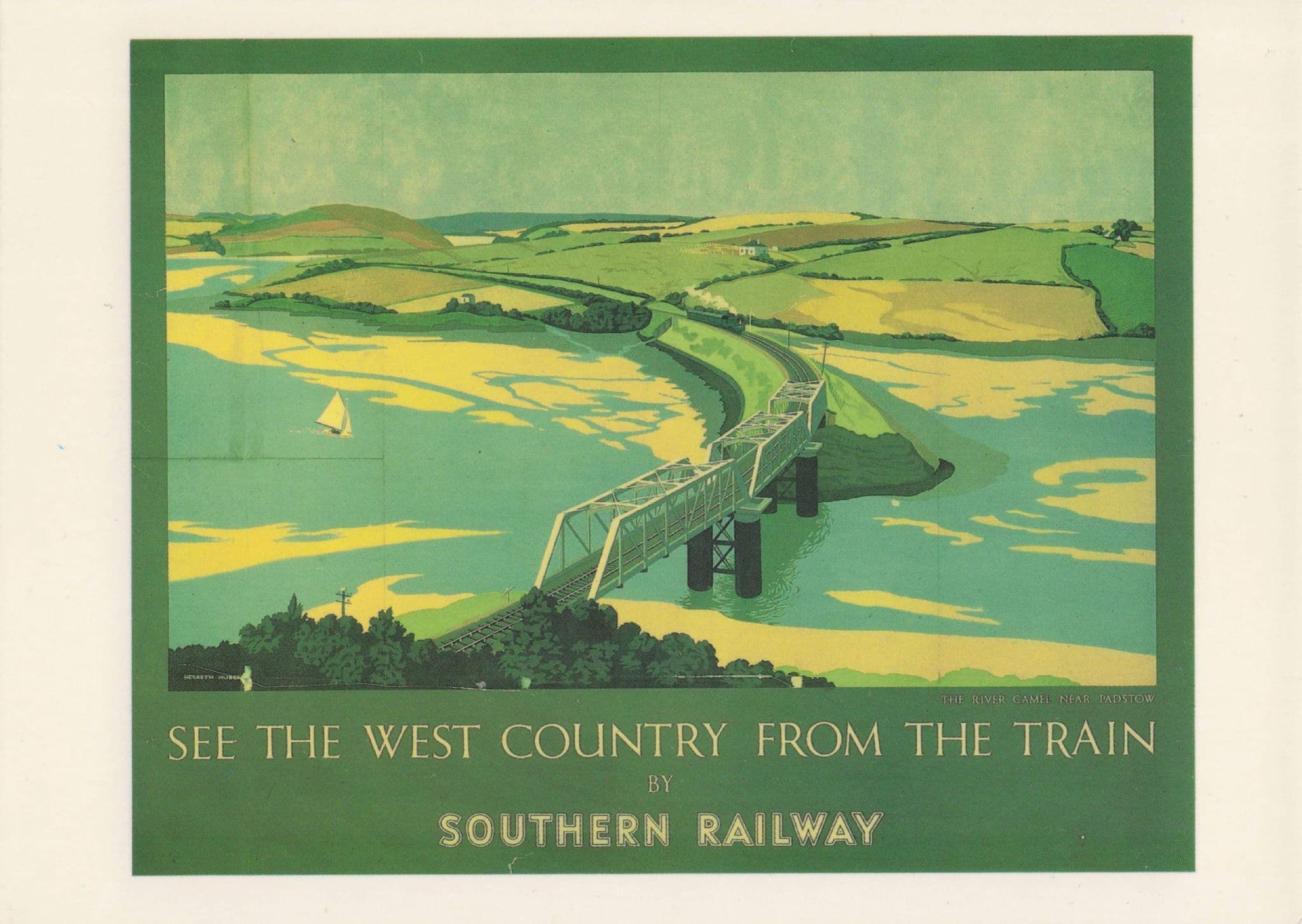 Southern Railways See The West Country From Train Travel Poster Postcard
