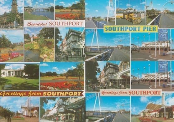Southport Pier Shops 4x Stunning 1980s Postcard s