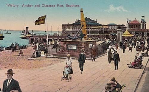 Southsea Victory Anchor Antique Postcard
