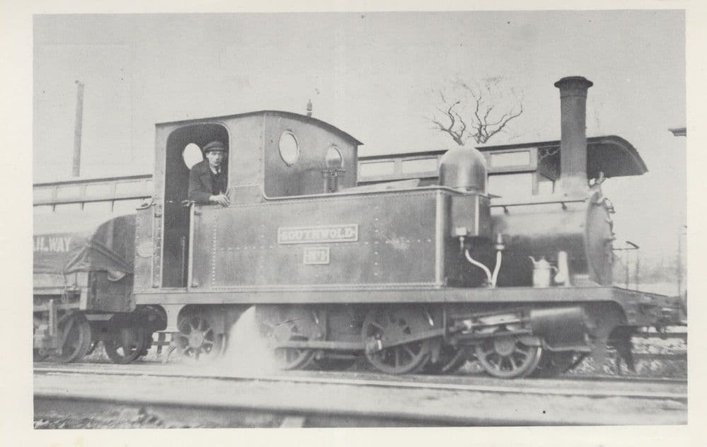 Southwold 2-4-2 Locomotive Train & Driver Real Photo Postcard