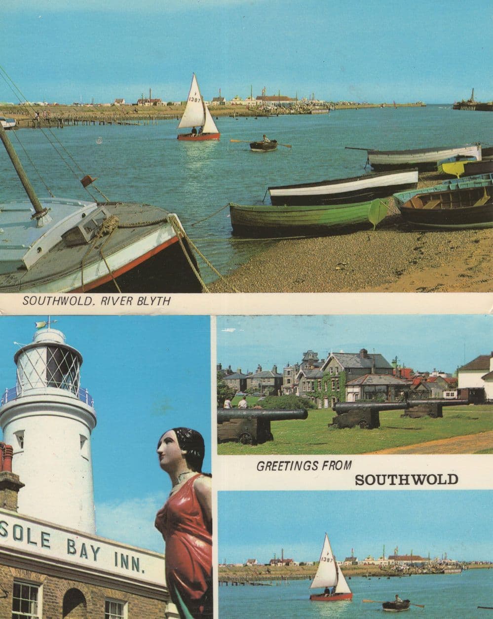 Southwold Sole Bay Inn River Blyth 2x 1970s Postcard s