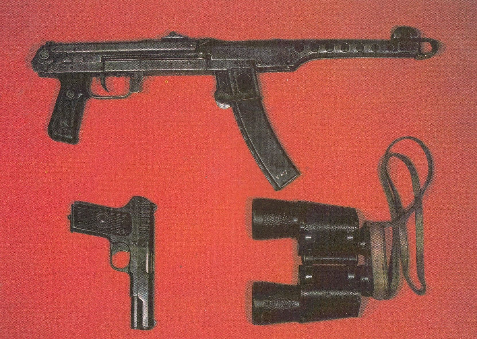 Sovetska Armada Tokarev 30 Binoculars Antique Soviet Military Gun Postcard