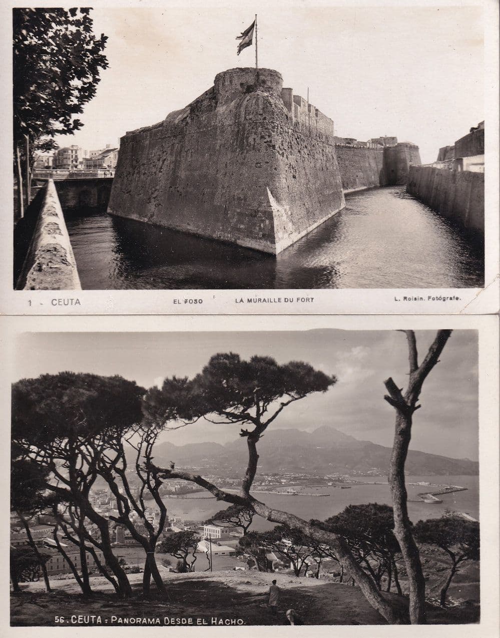Spain Cueta Wall El Foso La Muraille du Fort Military RPC 2x Postcard