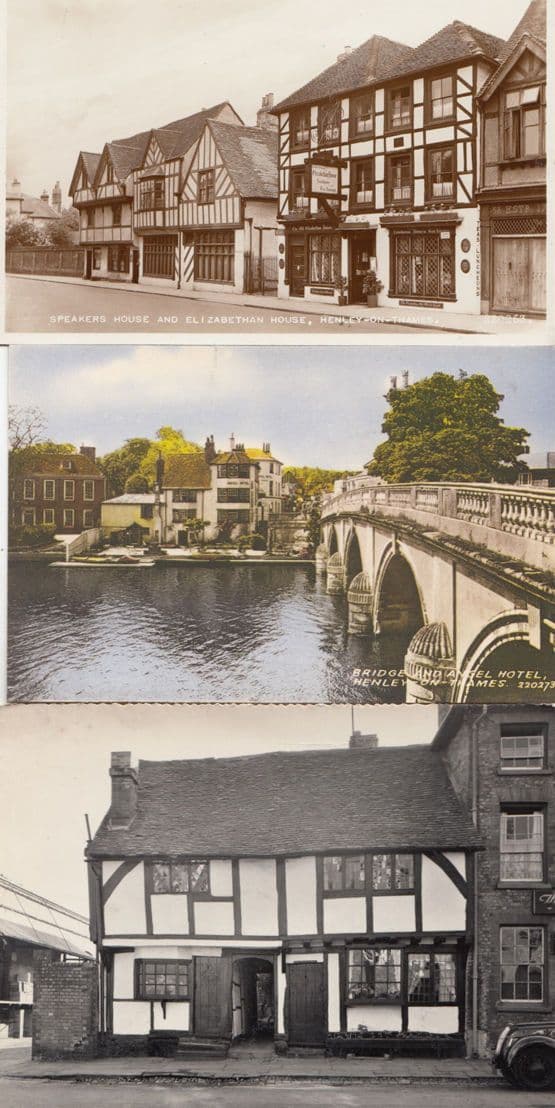 Speakers House Bridge Hotel Tudor Cottages New Street Henley On Thames Postcard