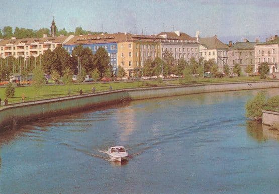 Speedboat at Tartu Estonia 1980s Postcard