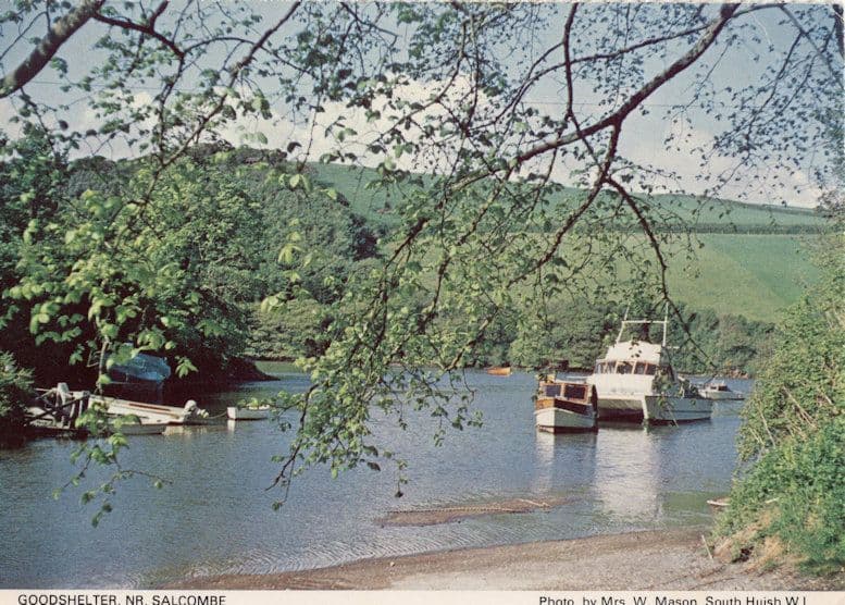 Speedboat Boat at Godshelter Devon Postcard