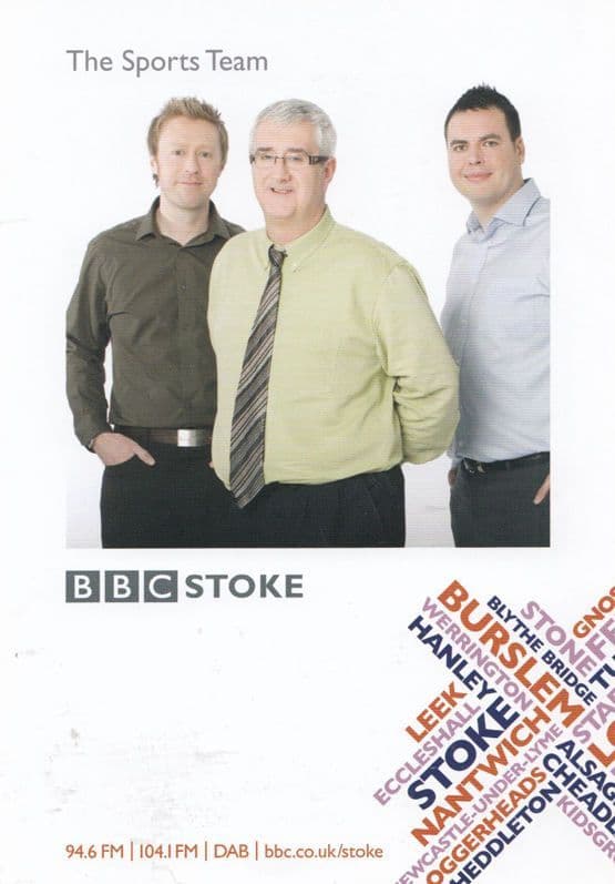 Sports Team Commentator Correspondents BBC Radio Stoke Cast Card Photo