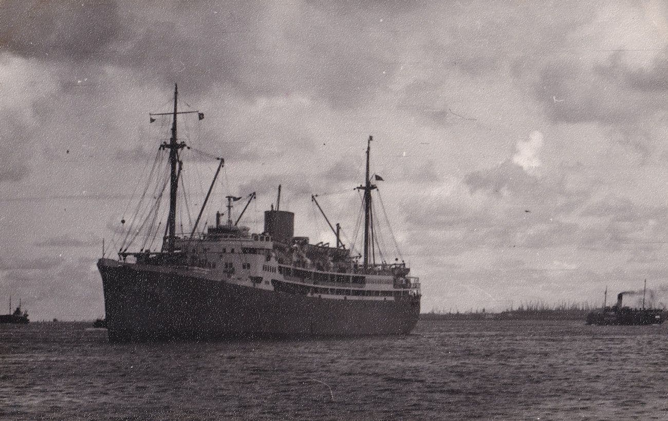 SS Accra Ship in 1959 Vintage Photo
