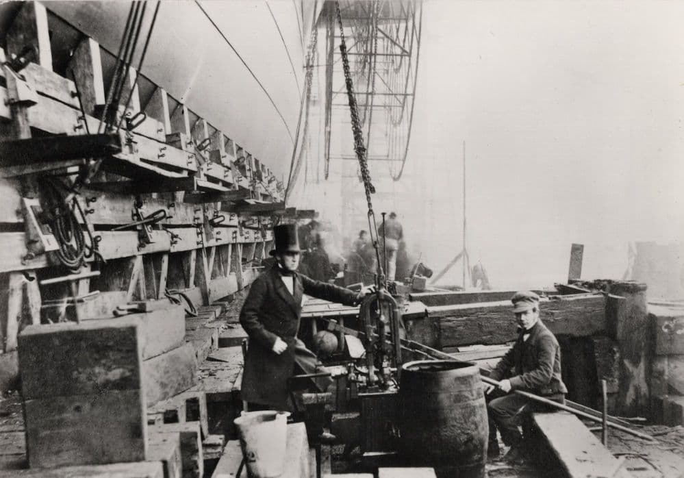 SS Great Eastern Victorian Boat Steam Ship 1857 Launch Photo Postcard