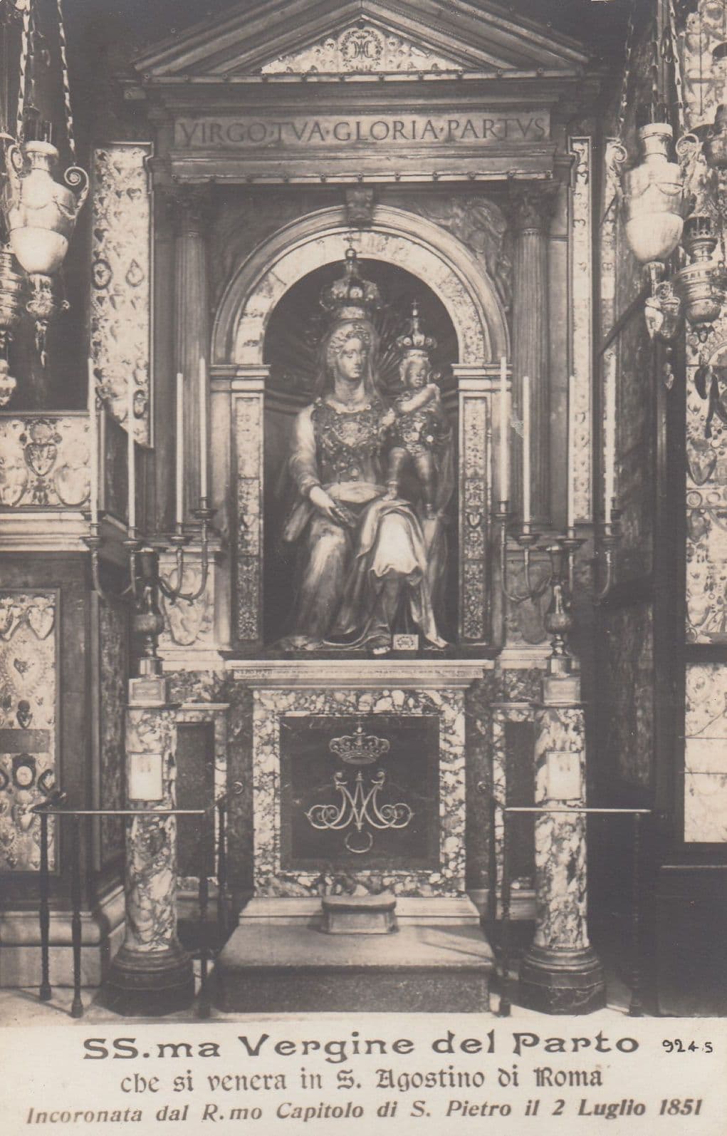 SS Ma Vergine Del Parto An Augustino Di Roma Rome Postcard