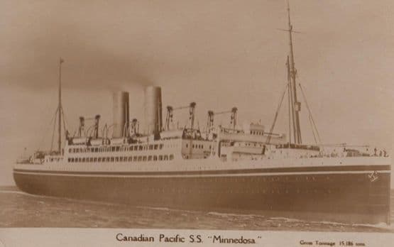 SS Minnedosa Canadian Pacific Ship Liner Postcard