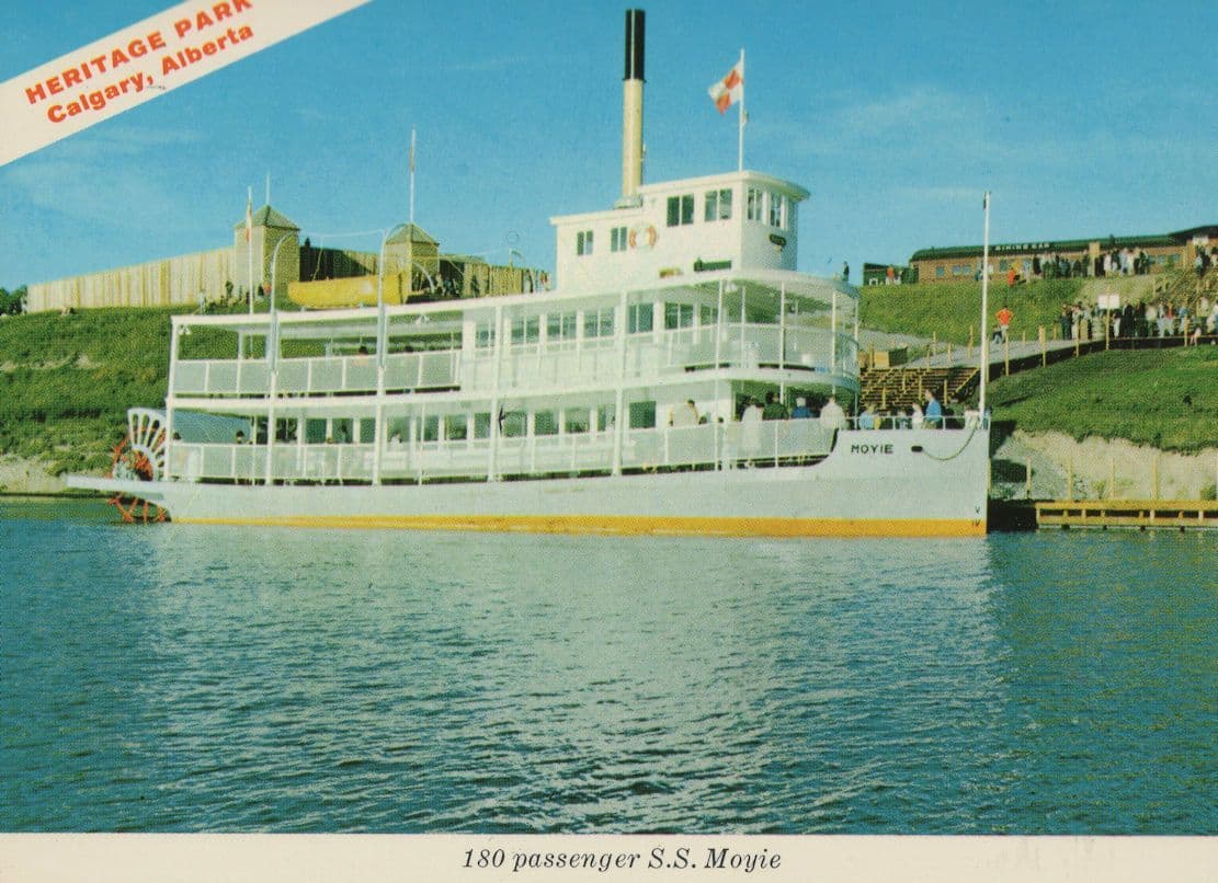 SS Moyie Ferry Ship at Calgary Alberta Canada Postcard