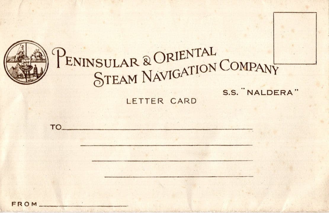 SS Naldera Antique P&O Steam Navigation Co Ship Folding Postcard Book
