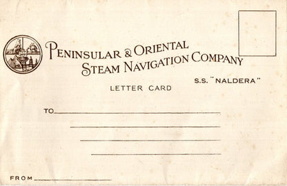 SS Naldera Antique P&O Steam Navigation Co Ship Folding Postcard Book