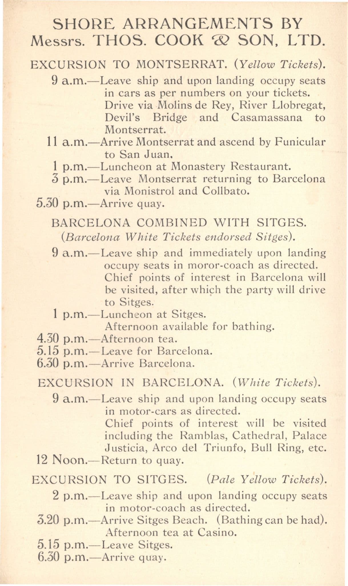 SS Orford 1933 Orient Line Barcelona Mediterranean Cruise Book -let