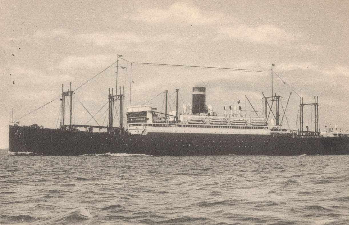 SS President Roosevelt Antique American Military War Ship Postcard