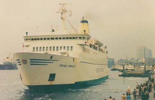 SS Prinz Hamlet Ship At Harwich In 1976 Souvenir Photo Postcard