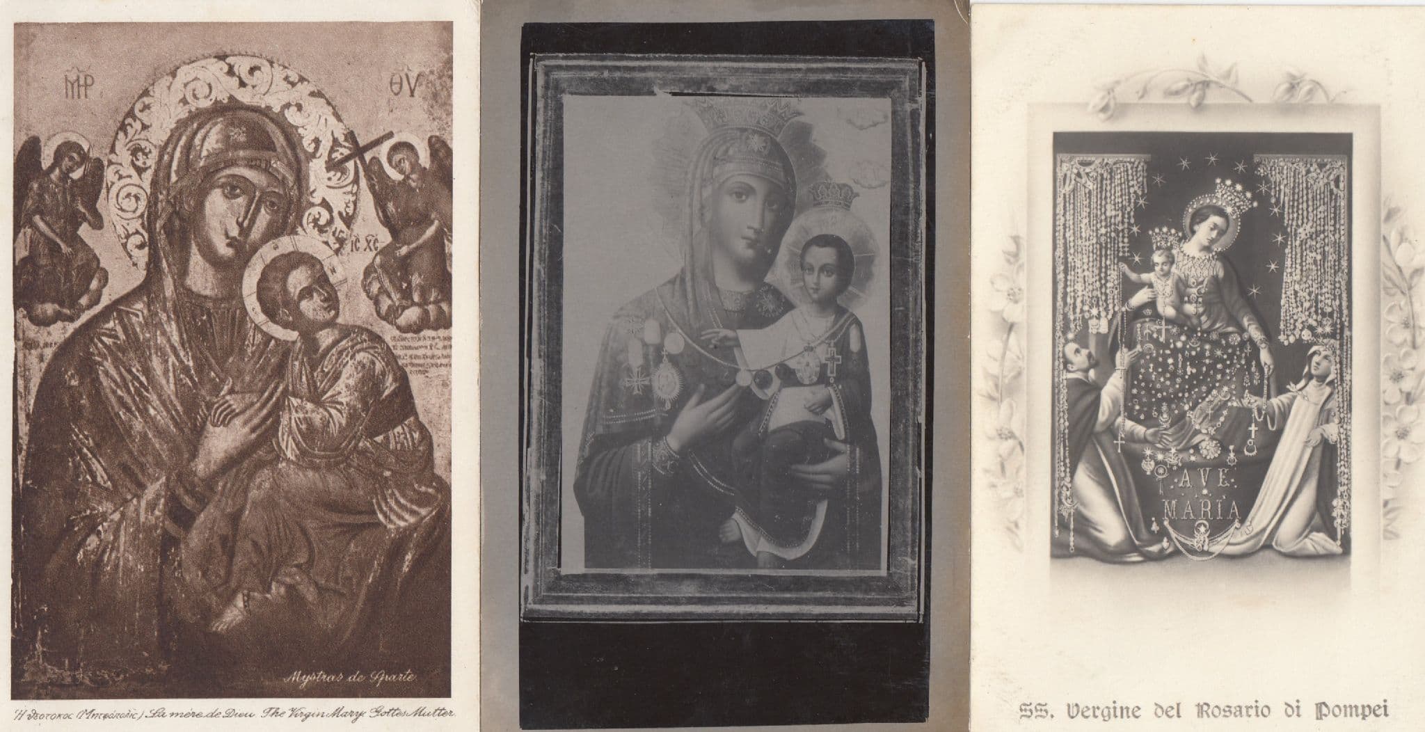 SS Vergine Del Rosario Di Pompei 3x Postcard s