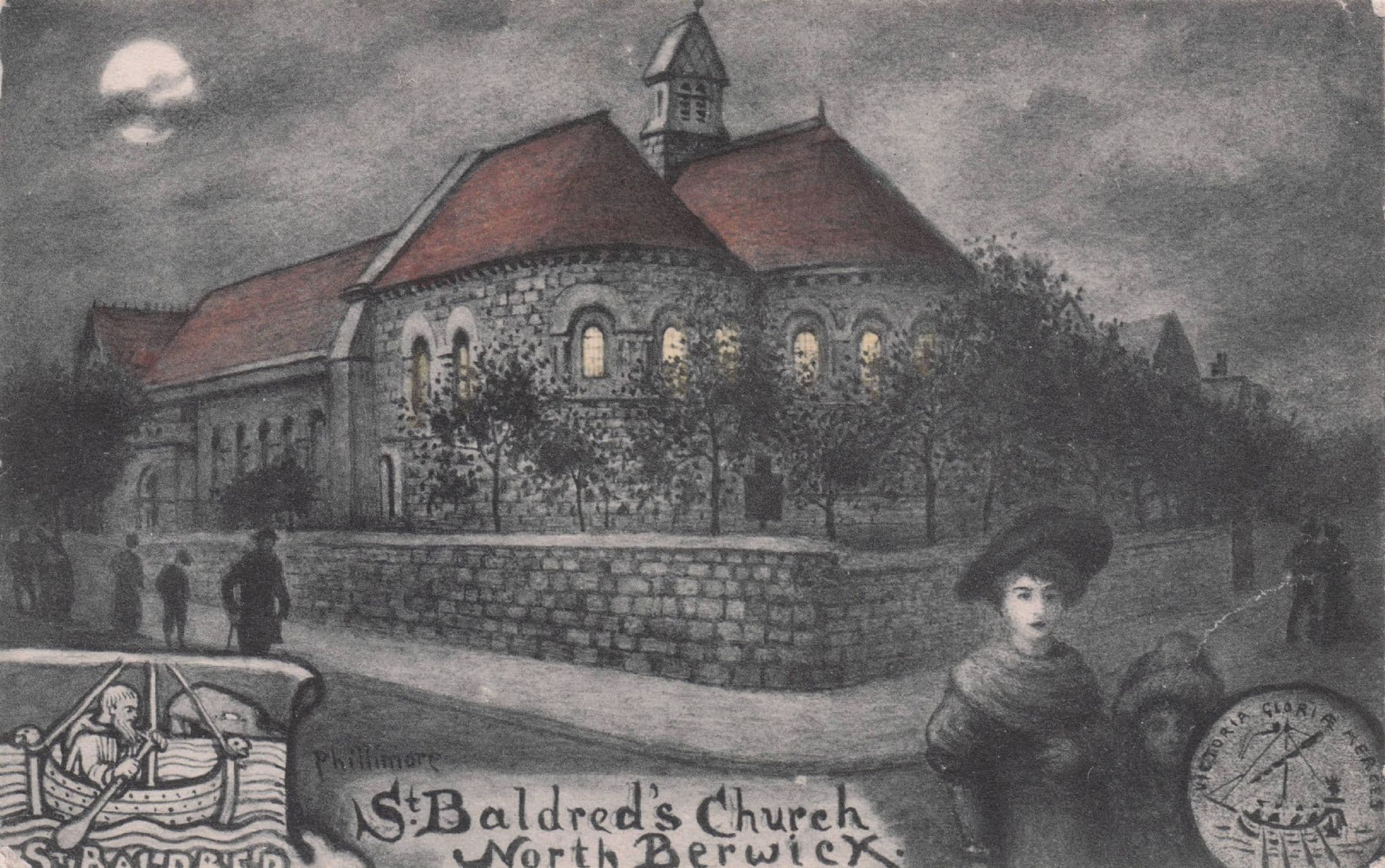 St Baldred's Church North Berwick Scotland Phillimore Rare Old Postcard