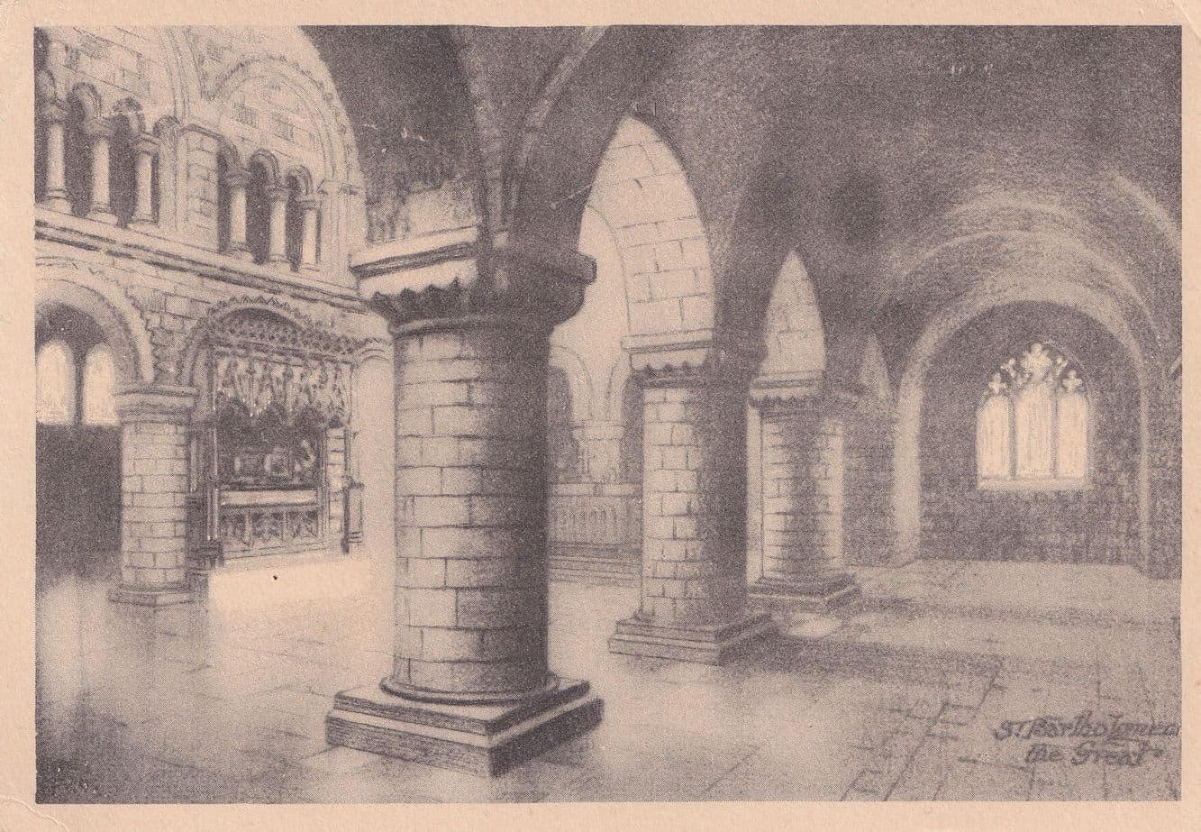 St Bartholomew Hospital London Reception Antique Postcard