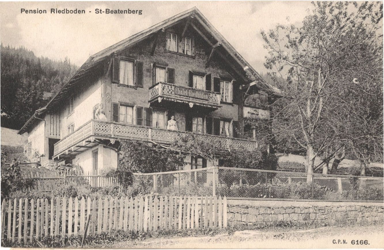 St Beatenberg Pension Riedboden German Rare Old 6166 Postcard