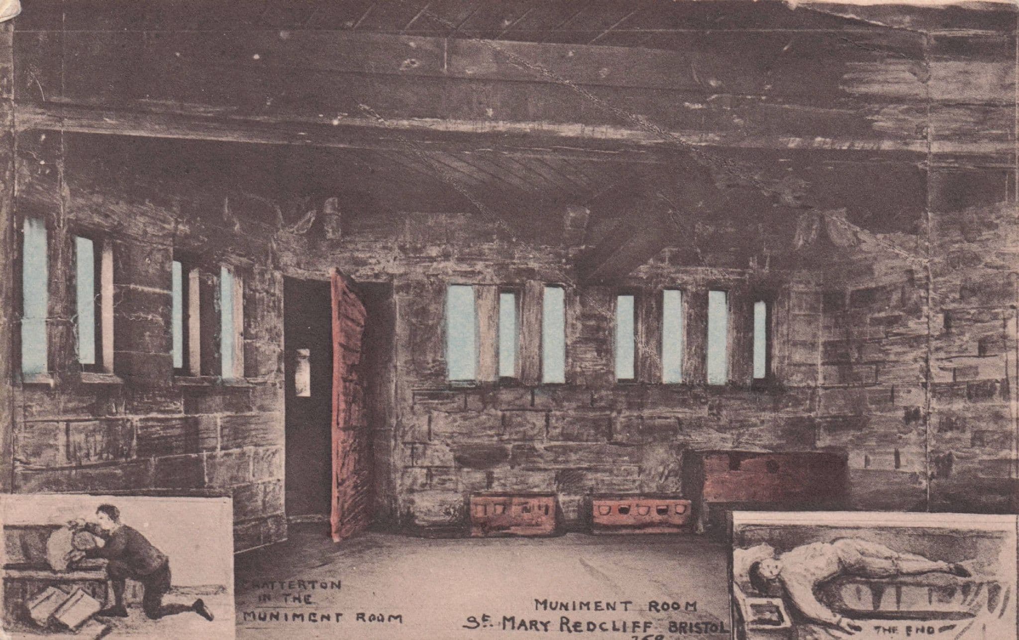 St Bristol St Mary Redcliffe Muniment Room & Corpse Phillimore Old Postcard