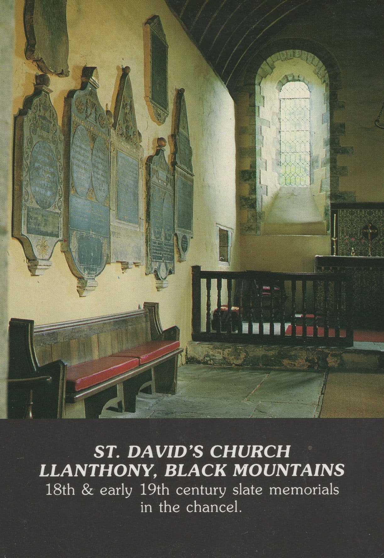 St David's Church Llanthony Black Mountains Welsh Postcard