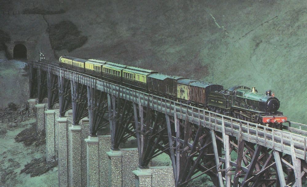 St Dunstan With Train On Viaduct Pendon Model Railway Postcard
