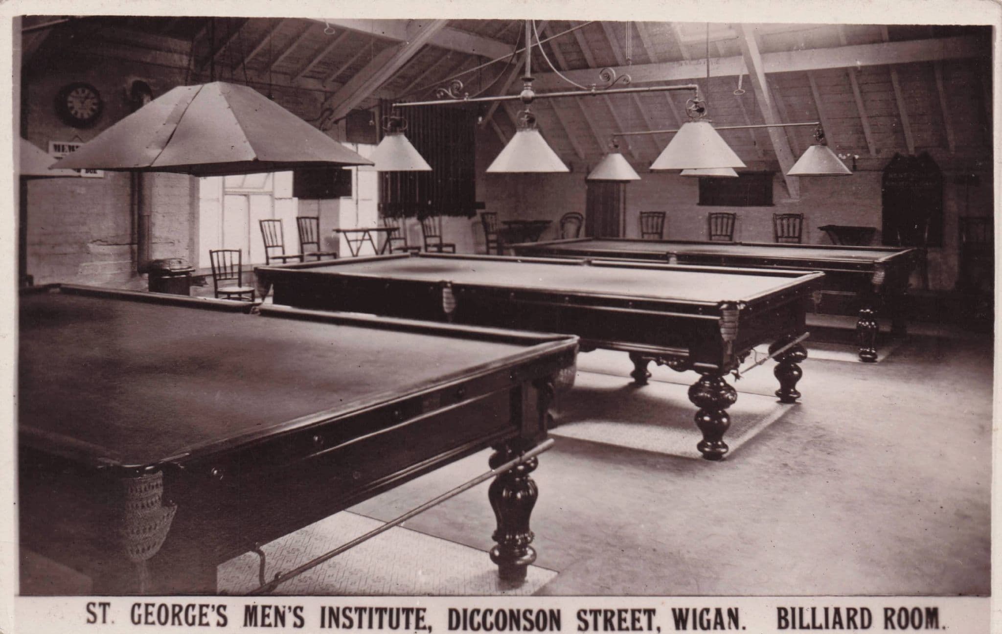 St Georges Men's Institute Wigan Dicconson Street Old Advertising Postcard