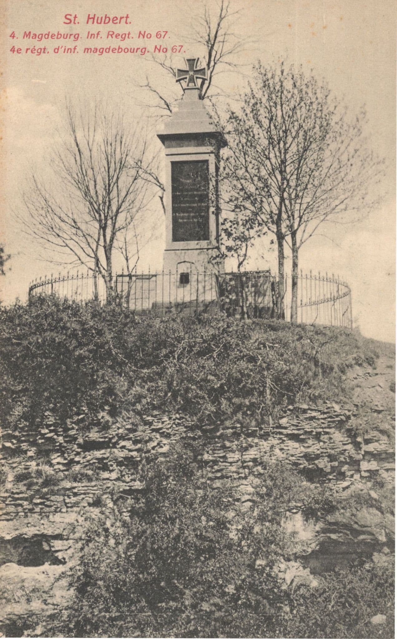 St Hubert Magdeburg Military Statue Regt 67 Antique French Postcard