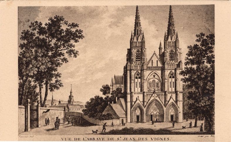 St Jean Des Vignes L'Abbaye Old French Postcard