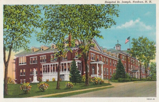 St Joseph Hospital Nashua Vintage USA Postcard