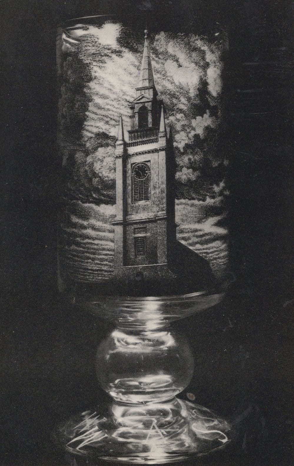 St Lawrence Jewry London Church In  Glass Real Photo Postcard