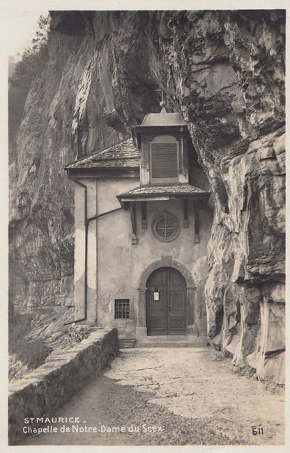 St Maurice Notre Dame Chapelle 2x Antique Postcard