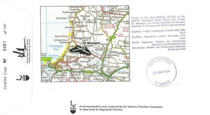 St Mawgan RAF Station BC Laite Military Map LTD TO 100 Hand Signed FDC