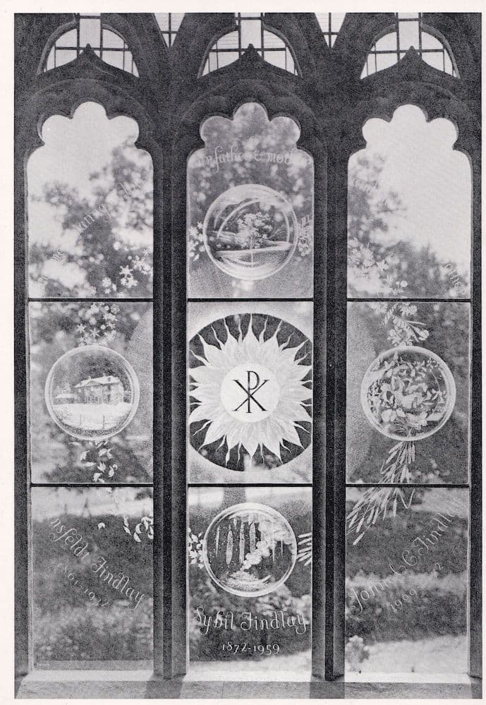 St Nicholas Church Moreton Findlay Memorial Window Postcard