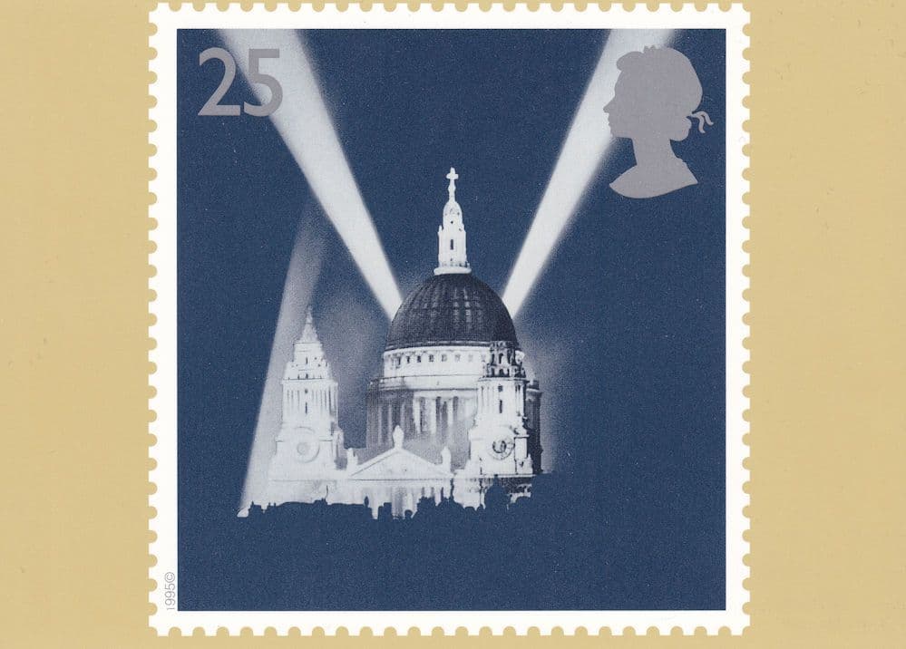 St Pauls VE Day Victory Night WW2 Limited Edition Postcard